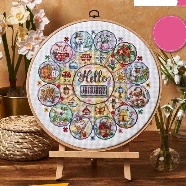 Cross Stitch Stamped Kits Beginners - [CC4270 - 행복한 새해] 초보자를 위한