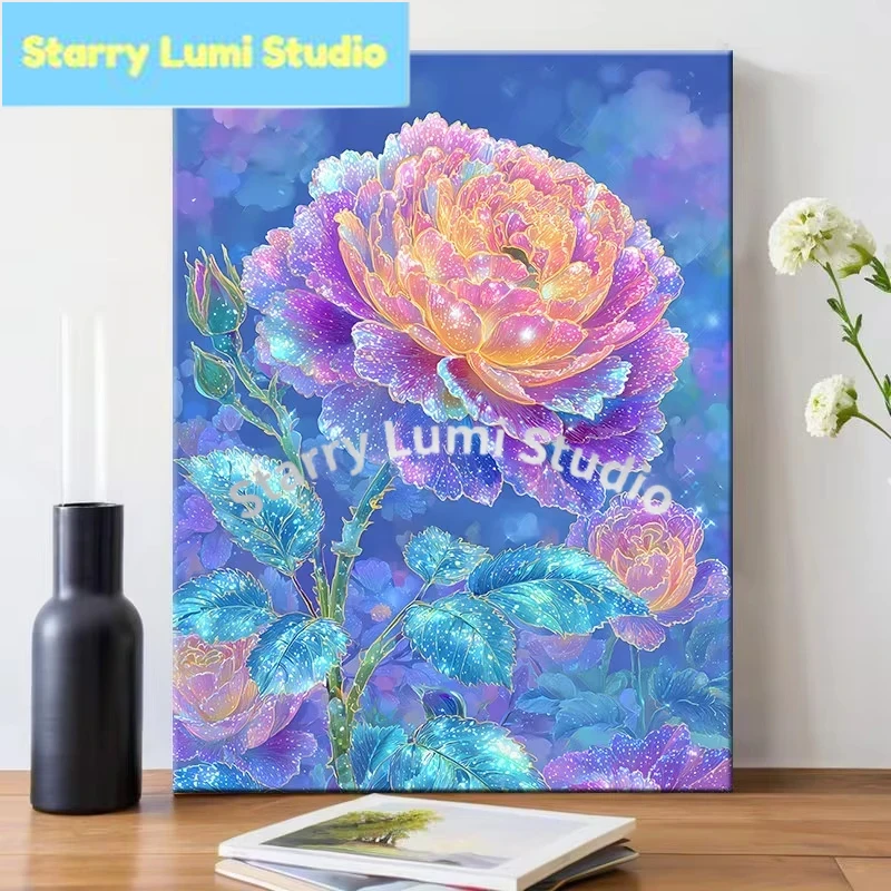 5D Diamond Painting Kit Full Drill - 5D DIY 다이아몬드 페인팅 키트 꽃