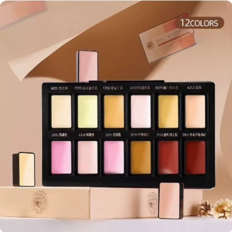 12 색 피부 색상 단색 수채화 물감 세트 물에 쉽게  - Watercolor Paint Set Solid Pigment 리뷰 및 가격