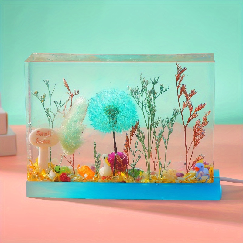 받침대와 함께 제공되는 6개의 사각형 실리콘 몰드 세트 - Silicone Epoxy Resin Molds Set 리뷰 및 가격