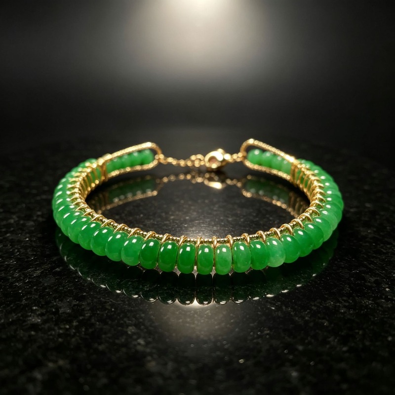 천연 건조된 푸른색 옥 구슬로 만든 계산기 모양 팔찌, - Beading 리뷰 및 가격