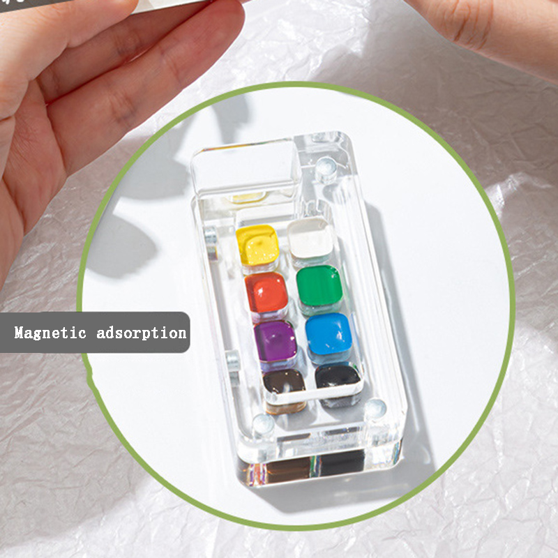 미니 투명 페인트 상자 8/15 그리드 수채화 팔레트  - Painting Supplies 리뷰 및 가격