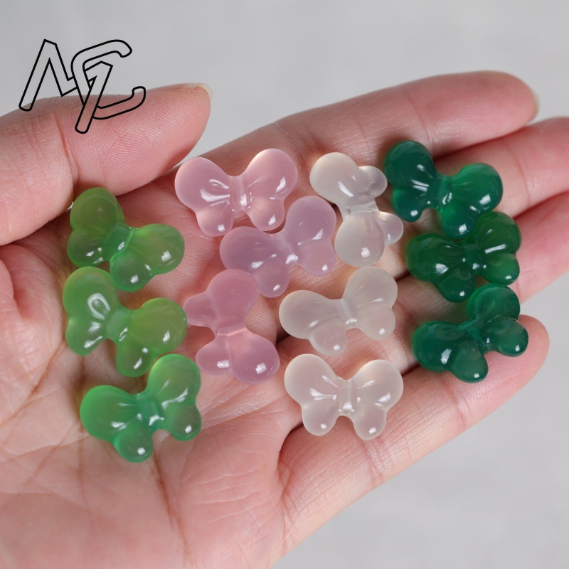 2PC 천연 옥수 양면 나비 넥타이 DIY 펜던트 비드 - Beading 리뷰 및 가격