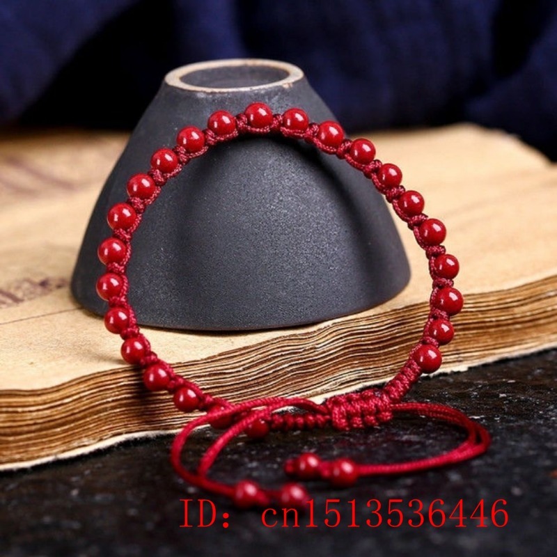 사용자 정의 자연 붉은 진사 6mm 비즈 팔찌 옥 라운 - Beading 리뷰 및 가격