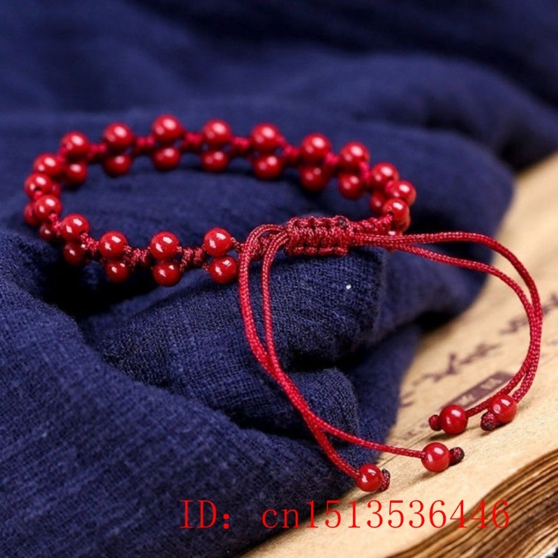 사용자 정의 자연 붉은 진사 6mm 비즈 팔찌 옥 라운 - Beading 리뷰 및 가격