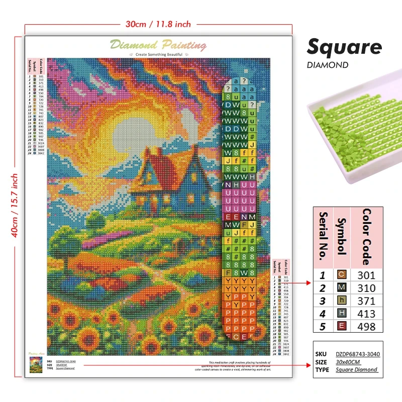 5D DIY 다이아몬드 페인팅 키트 꽃 환상적인 풍경  - 5D Diamond Painting Kit Full Drill 리뷰 및 가격