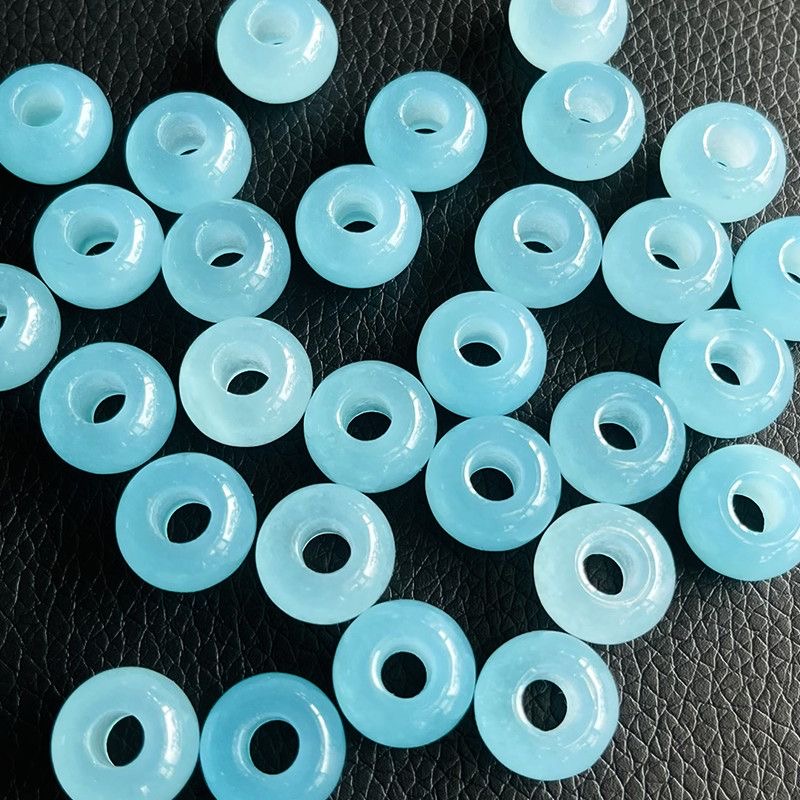 10개입 천연 바다색 보석, 큰 구멍이 있는 비즈, D - Beading 리뷰 및 가격